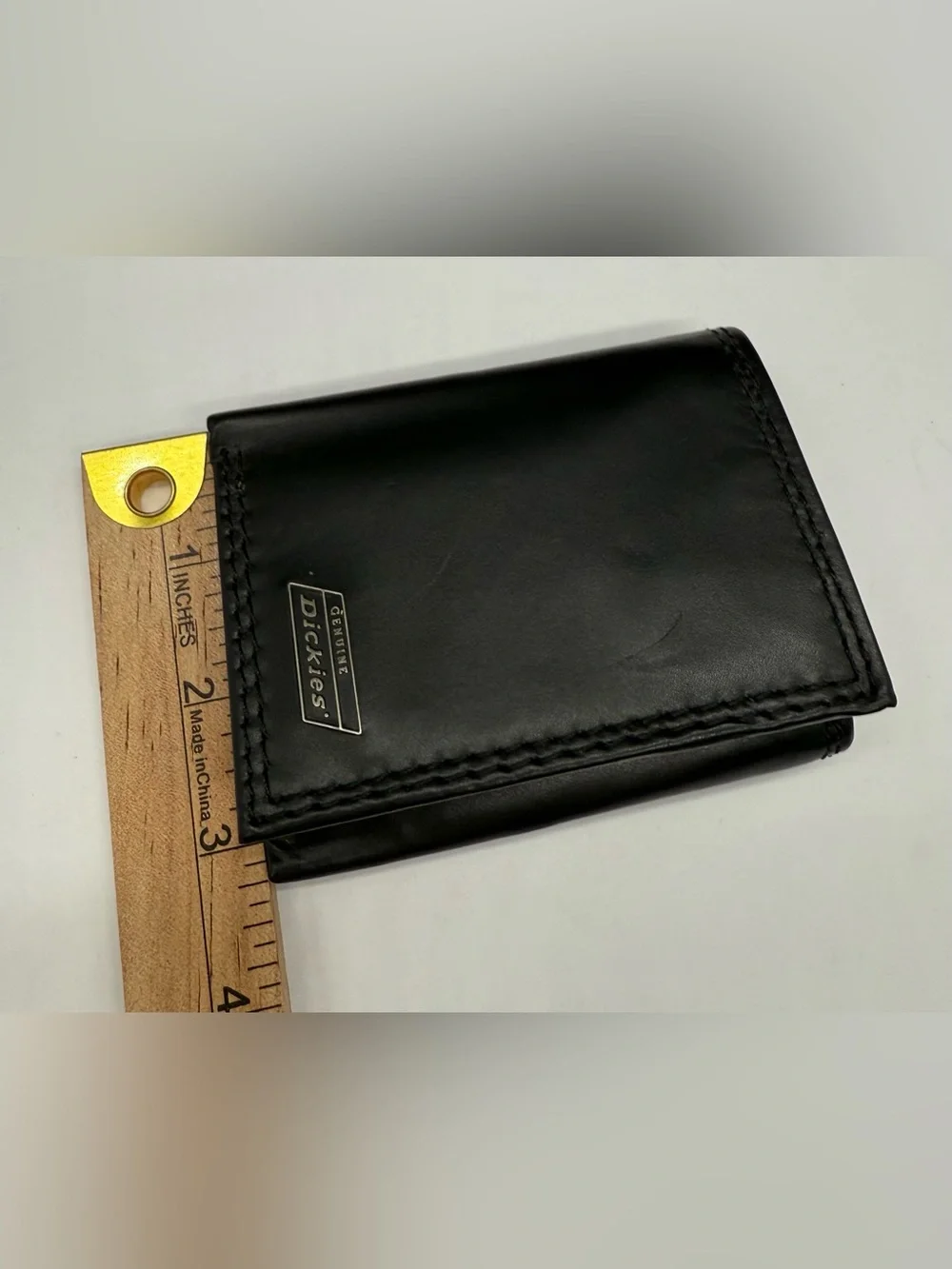 Dickies Black Leather Trifold Wallet